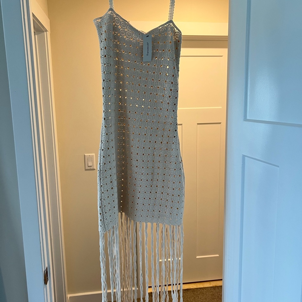 Francesca's Cream Crochet Dress